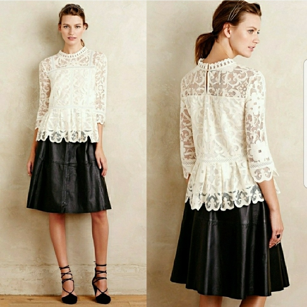 Anthropologie lace blouse top